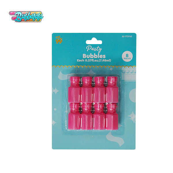 8 Bottles of Pink Bubble Water