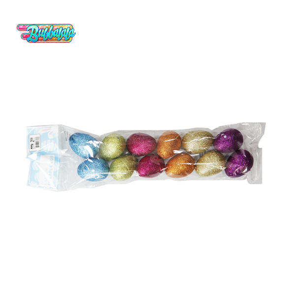 High Quality Colourful Metalic Plastic Easter Eggs Decorations